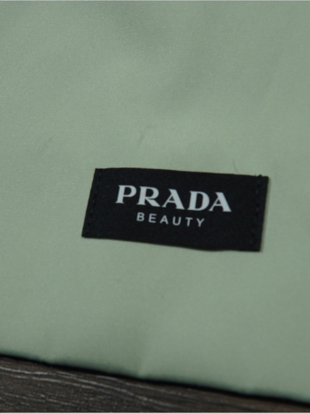 Prada Mint Green Tote with Black Trim